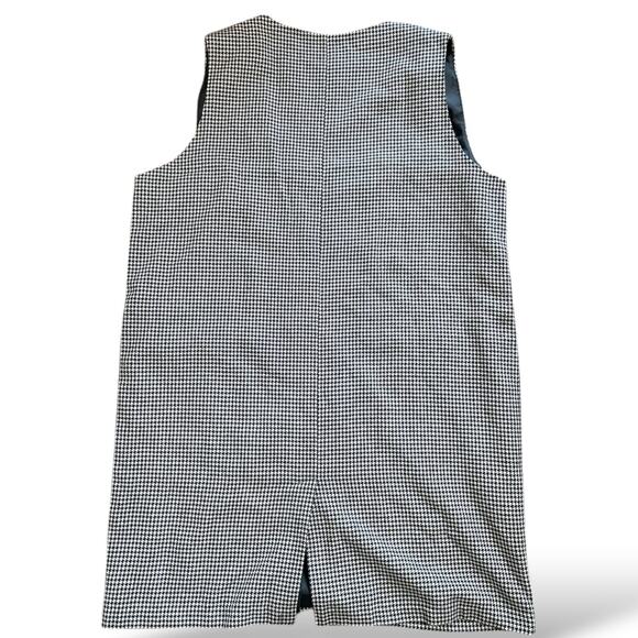 Plus size Vintage 90s Houndstooth Wool Preppy Dress |Dark Academia 22W 197 | - Picture 7 of 8